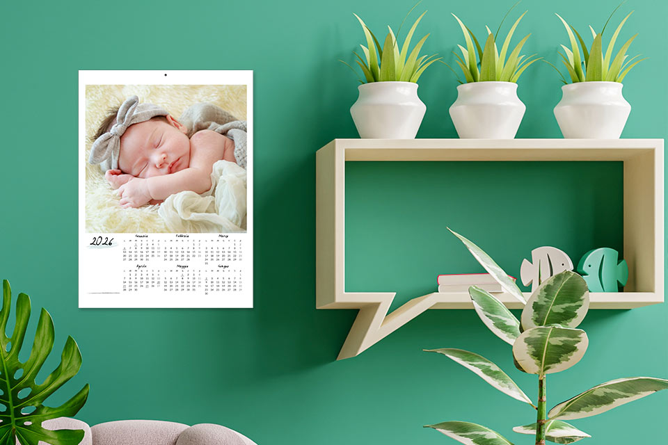 Calendario Green Calendario Poster da Parete Economico e Green